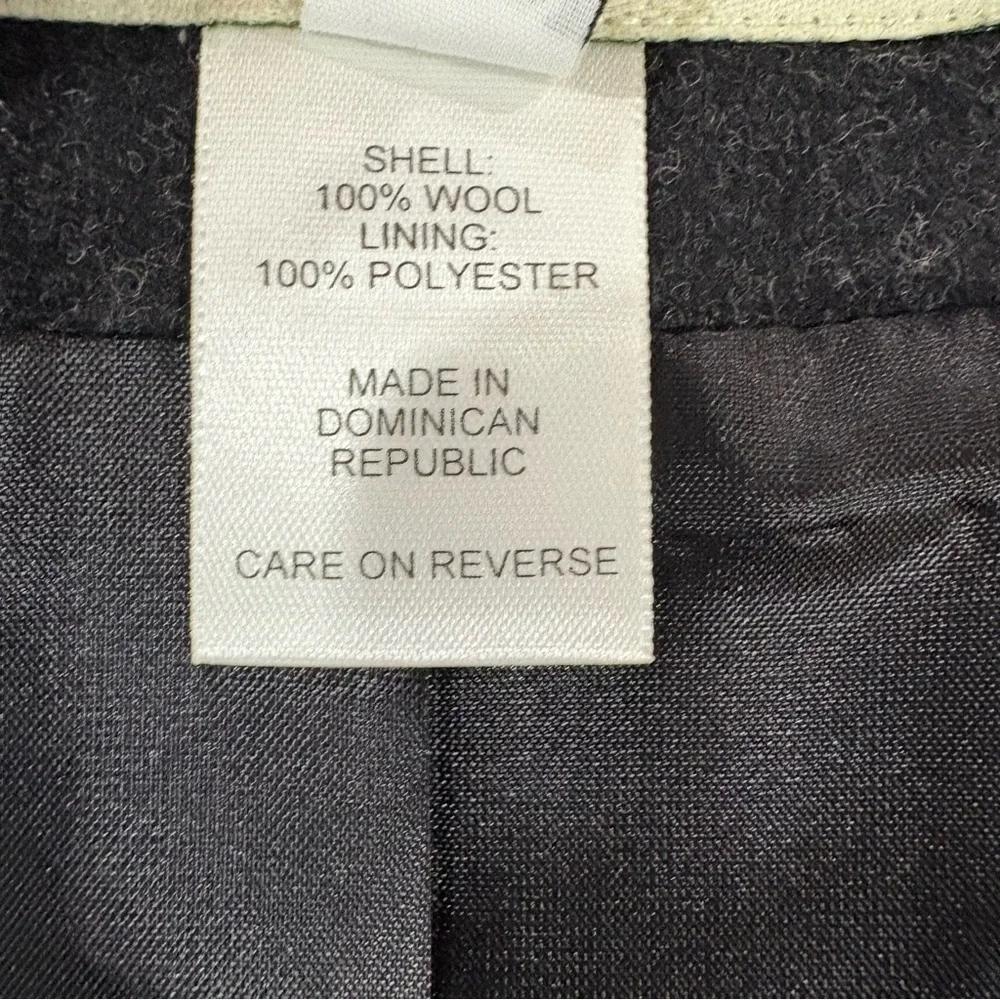 Orvis 100% Wool Button Front Long Vest Dress – Charcoal Gray – Size 10P - Picture 12 of 14